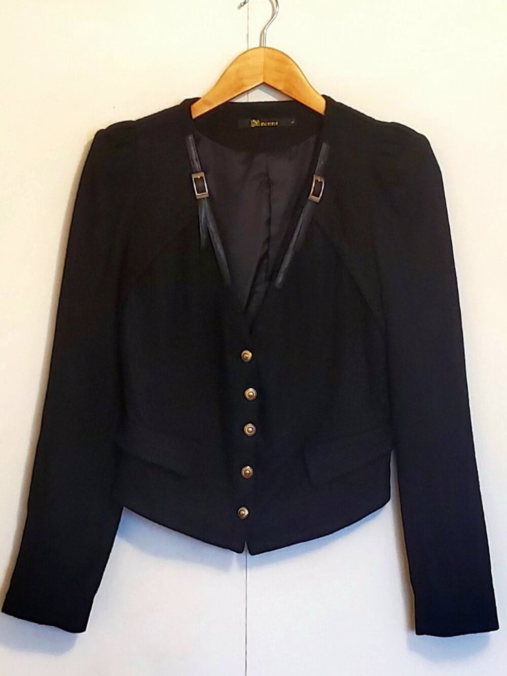 Vintage Cropped Bolero Blazer with Buckles
